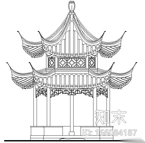 古建亭子施工图集cad施工图下载【ID:166084187】