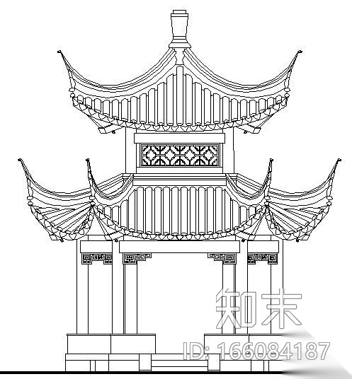 古建亭子施工图集cad施工图下载【ID:166084187】