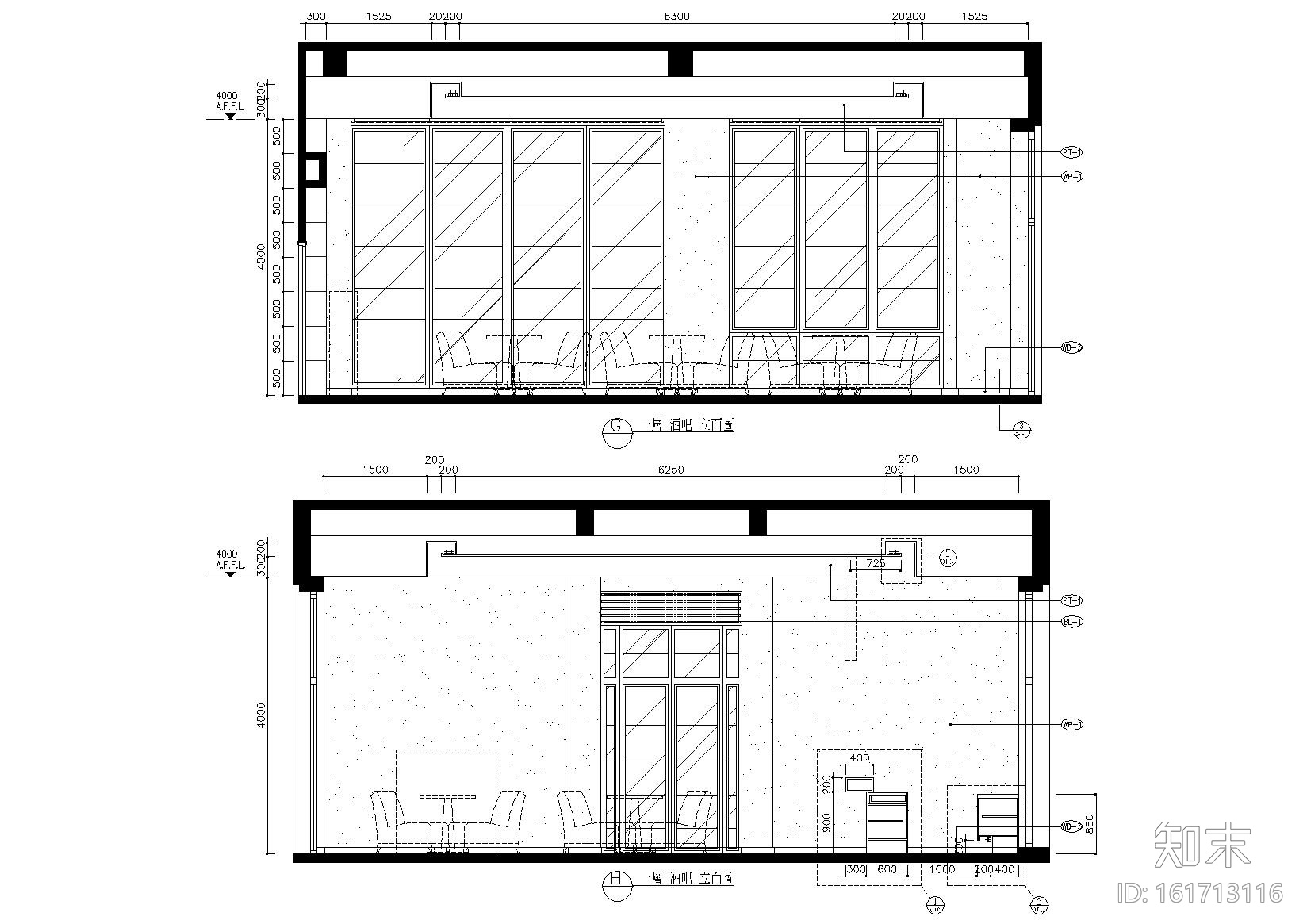 [上海]梁志天_沪亭北路1号售楼处装饰施工图cad施工图下载【ID:161713116】