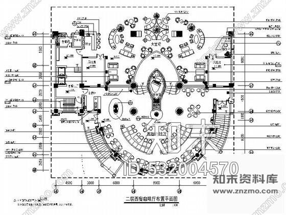 施工图天津豪华酒店西式咖啡厅装修图cad施工图下载【ID:532004570】