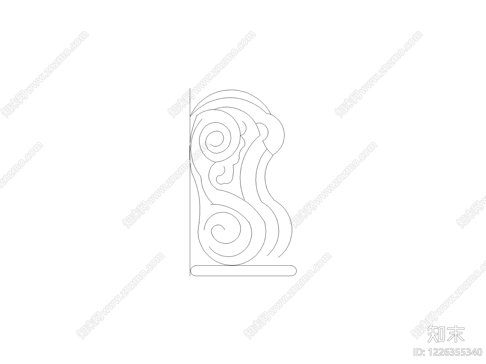 法式雕塑装饰构件CAD图纸
