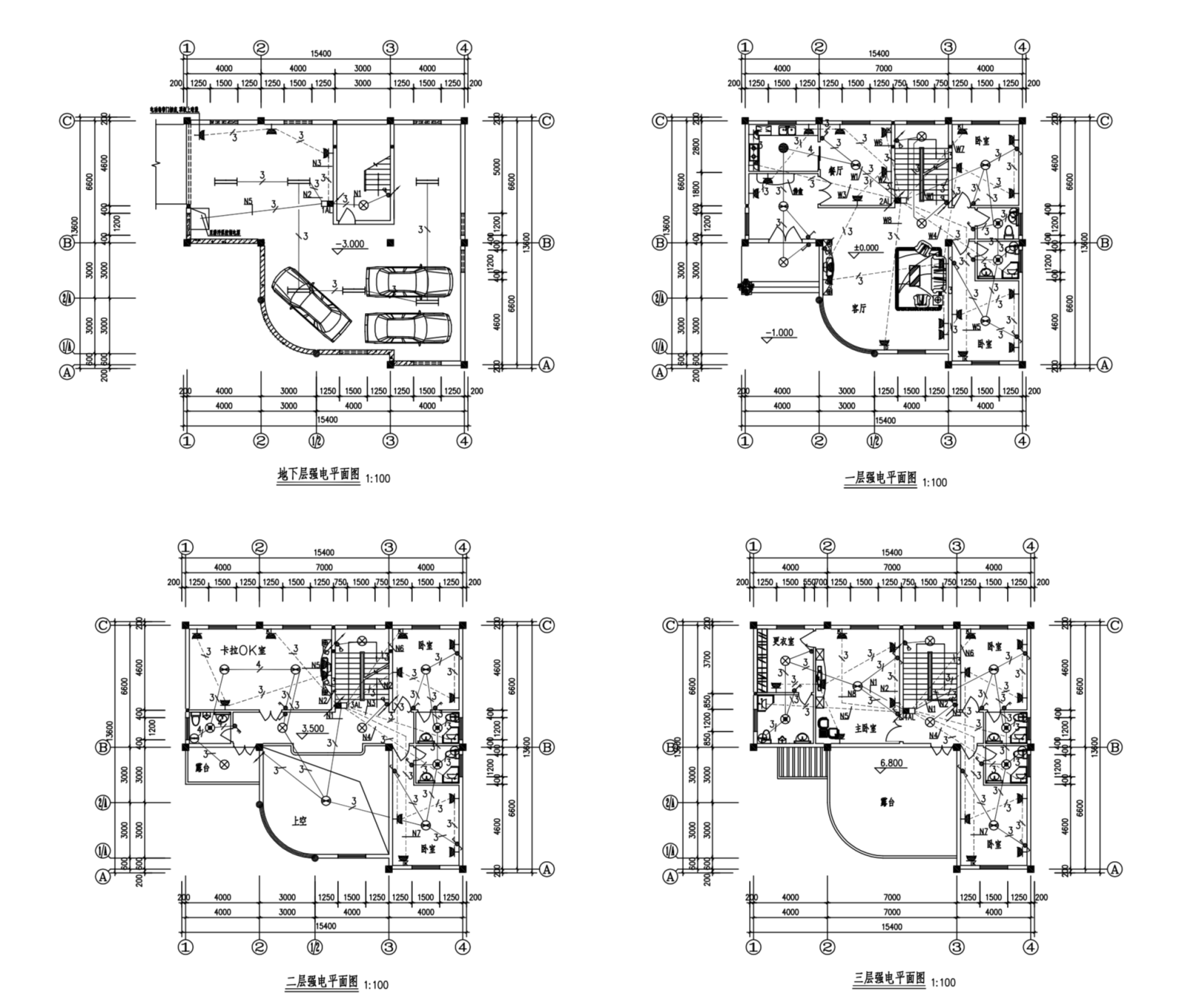 欧式新农村3层独栋别墅自建房建筑施工图下载【ID:149889116】