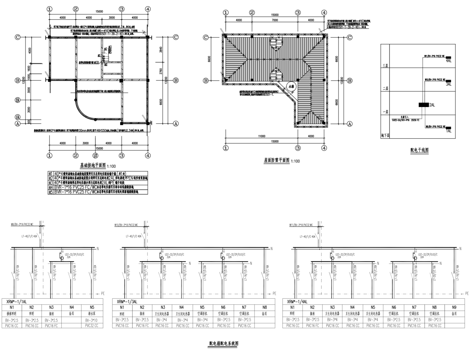 欧式新农村3层独栋别墅自建房建筑施工图下载【ID:149889116】