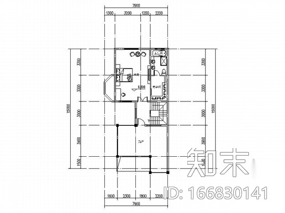 多形式两层别墅住宅户型合集cad施工图下载【ID:166830141】