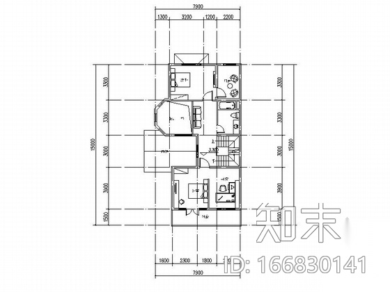 多形式两层别墅住宅户型合集cad施工图下载【ID:166830141】