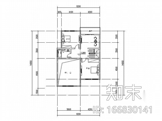 多形式两层别墅住宅户型合集cad施工图下载【ID:166830141】