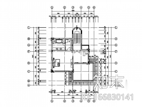 多形式两层别墅住宅户型合集cad施工图下载【ID:166830141】