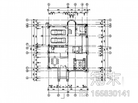 多形式两层别墅住宅户型合集cad施工图下载【ID:166830141】