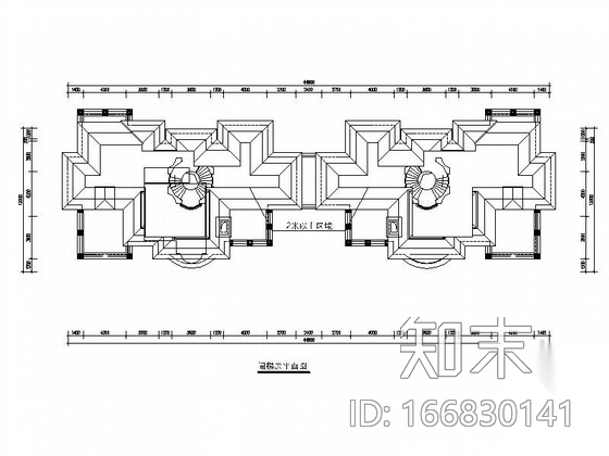 多形式两层别墅住宅户型合集cad施工图下载【ID:166830141】