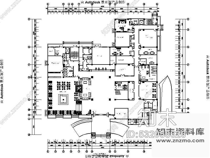 施工图福州四星级国际大酒店装修图cad施工图下载【ID:532058626】