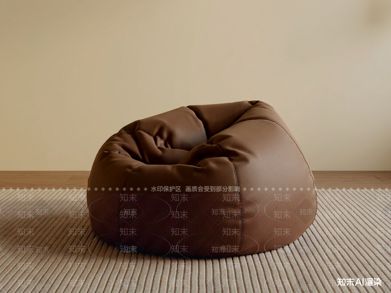 棕色豆袋沙发懒人沙发3D模型下载【ID:1227262949】