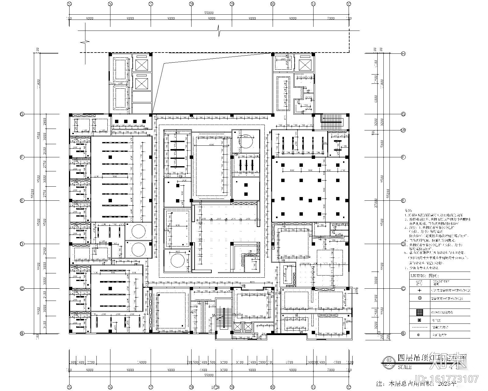 [北京]金德威科技园办公楼室内装修施工图+效果图cad施工图下载【ID:161773107】