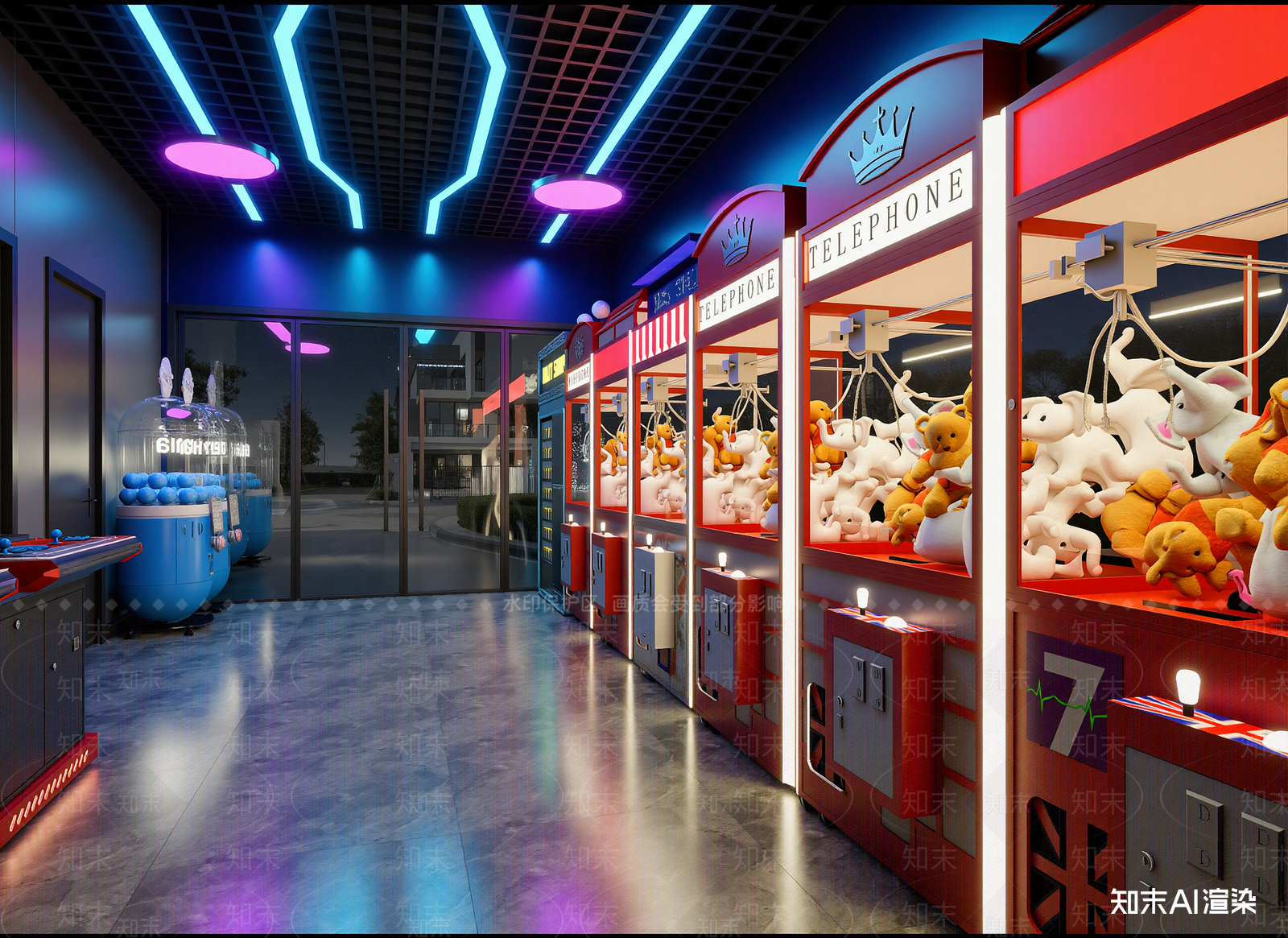 现代网吧网咖3D模型下载【ID:1214289957】