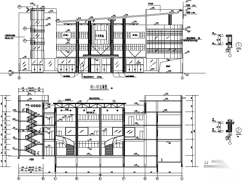 现代多层商业建筑设计方案初设图CADcad施工图下载【ID:168313199】