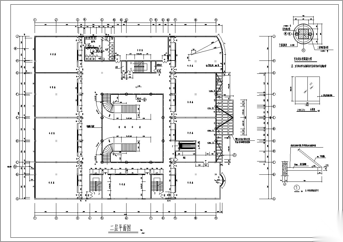 现代多层商业建筑设计方案初设图CADcad施工图下载【ID:168313199】