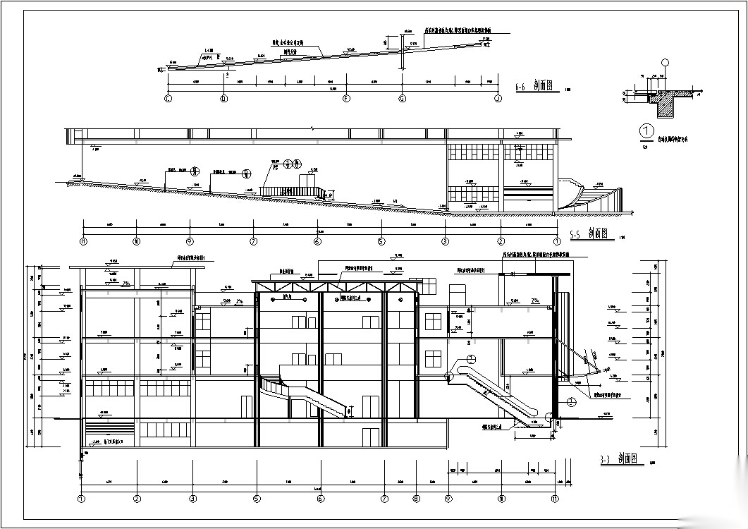 现代多层商业建筑设计方案初设图CADcad施工图下载【ID:168313199】