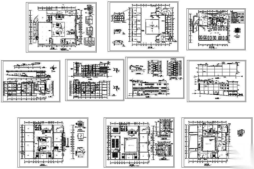 现代多层商业建筑设计方案初设图CADcad施工图下载【ID:168313199】