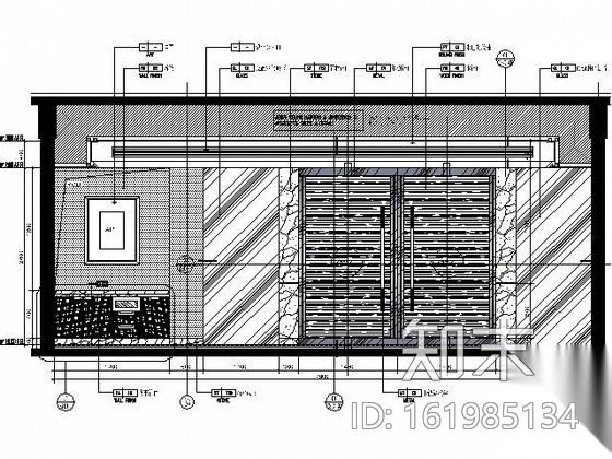 [三亚]主题酒店D1型豪华客房施工图cad施工图下载【ID:161985134】