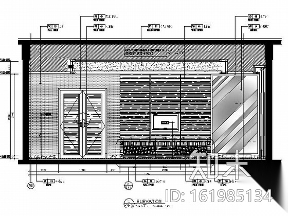 [三亚]主题酒店D1型豪华客房施工图cad施工图下载【ID:161985134】