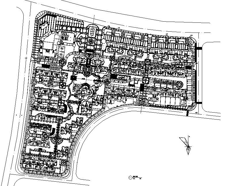 [湖南]中西合璧式园林居住区景观全套施工图（附工程量清...施工图下载【ID:161062128】