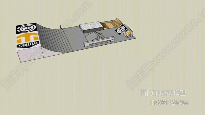 令人敬畏的滑冰公园SU模型下载【ID:931123439】