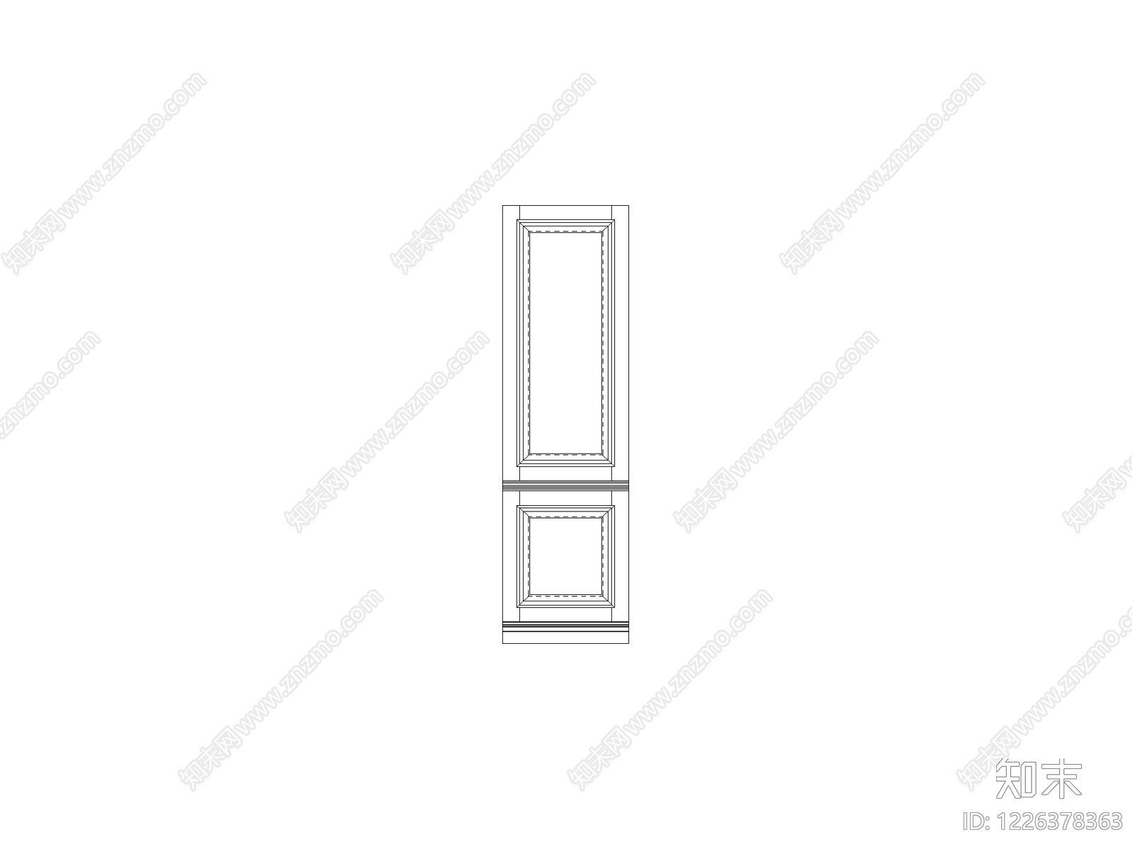 现代柜门CAD图纸