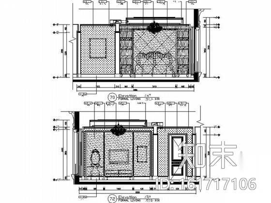 [江苏]豪华欧式风格联排两层别墅CAD装修施工图施工图下载【ID:161717106】