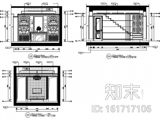 [江苏]豪华欧式风格联排两层别墅CAD装修施工图施工图下载【ID:161717106】