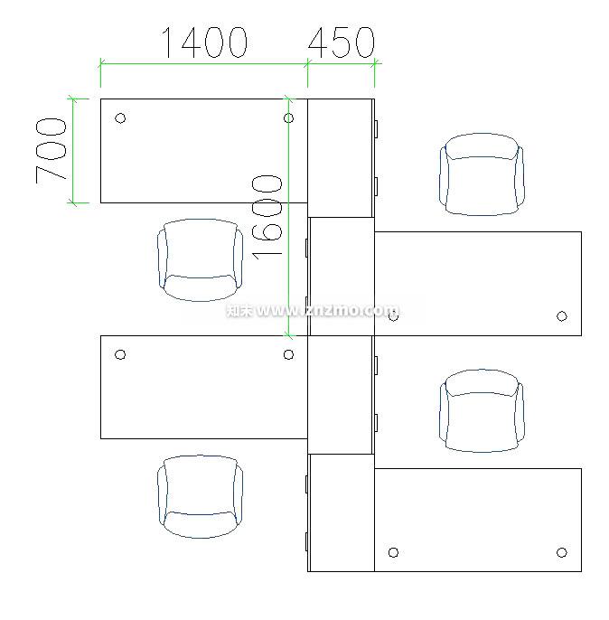 桌椅cad施工图下载【ID:181638185】