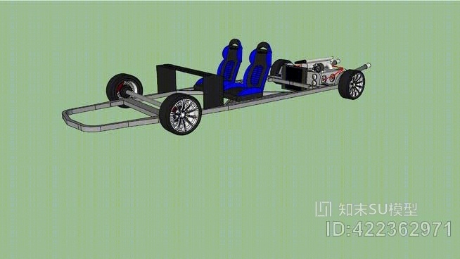 汽车后置底盘SU模型下载【ID:422362971】
