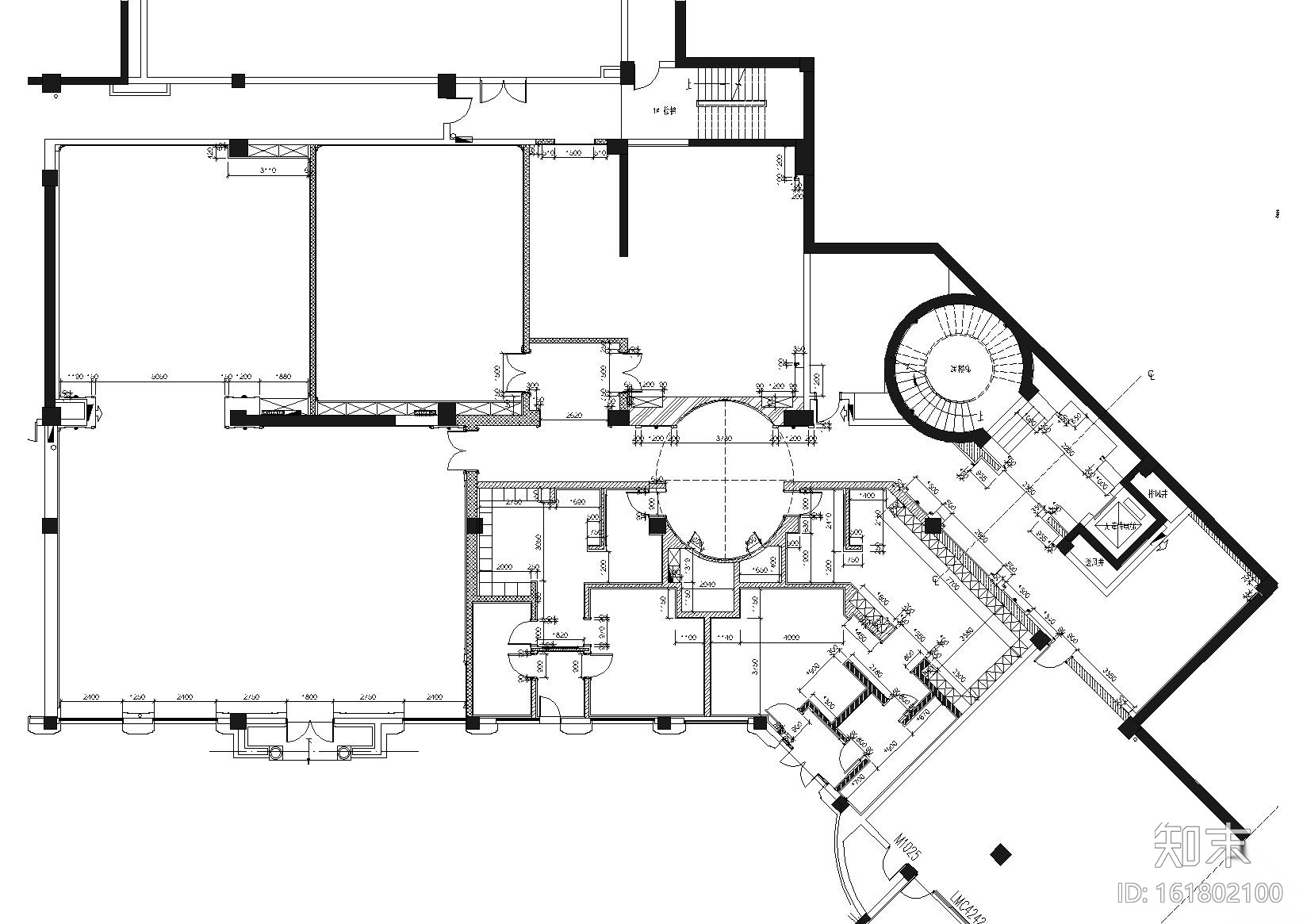 [新疆]乌鲁木齐丁香花园会所施工图+效果图cad施工图下载【ID:161802100】