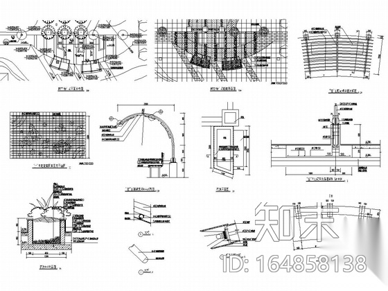 [深圳]商业住宅架空结合高档居住花园景观全套施工图cad施工图下载【ID:164858138】