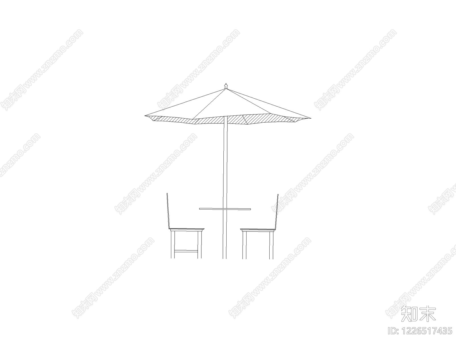 遮阳伞CAD图纸