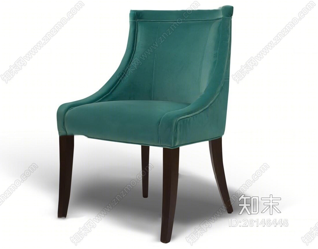 现代布艺单椅3D模型下载【ID:26146448】