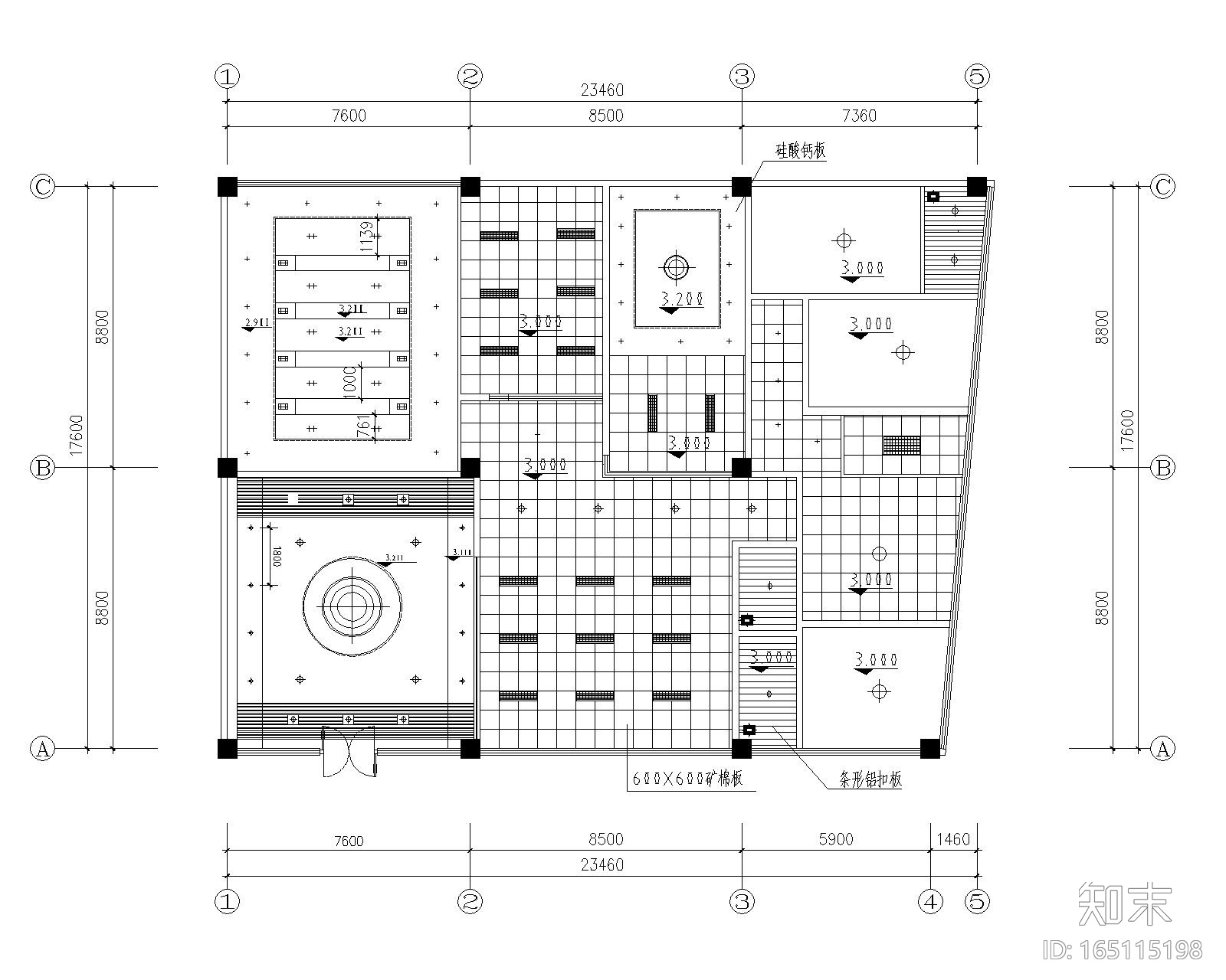 某办公室精装修装饰设计施工图纸（CAD）施工图下载【ID:165115198】