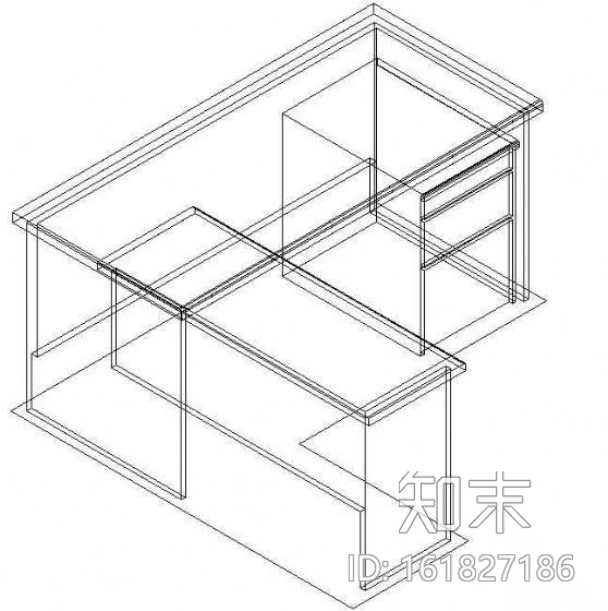 办公家具CAD模型10cad施工图下载【ID:161827186】