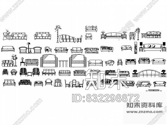 图块/节点全套家具CAD图块下载施工图下载【ID:832298872】