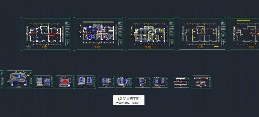 一套完整的家装方案cad施工图下载【ID:36905964】