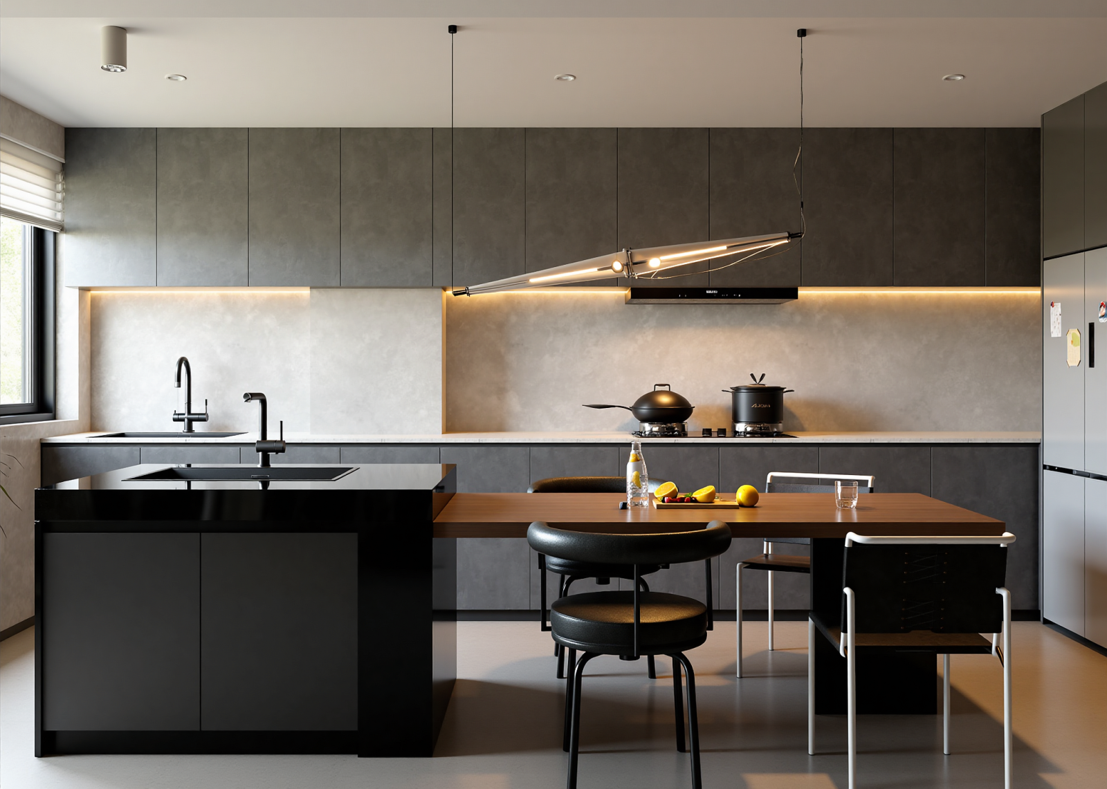 工业岛台餐厅3D模型下载【ID:1215152286】