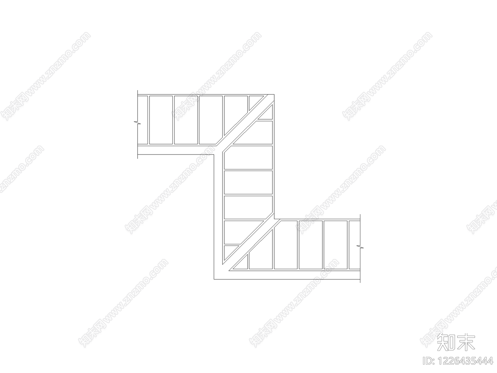 楼梯栏杆扶手CAD图纸