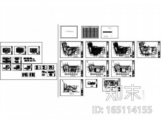 [北京]精品老字号中式风格烤肉店室内装修施工图cad施工图下载【ID:165114155】