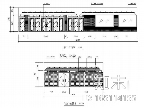 [北京]精品老字号中式风格烤肉店室内装修施工图cad施工图下载【ID:165114155】