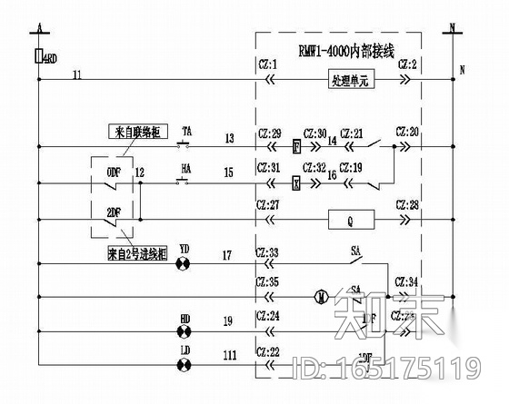双进线与母联柜互锁原理接线图cad施工图下载【ID:165175119】