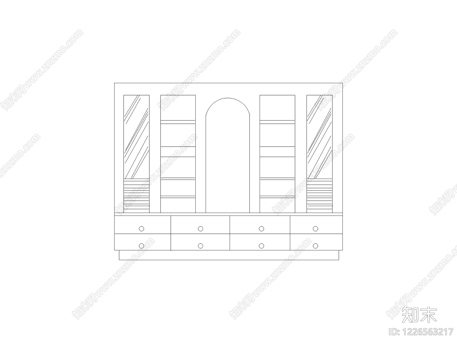 现代柜子CAD图纸