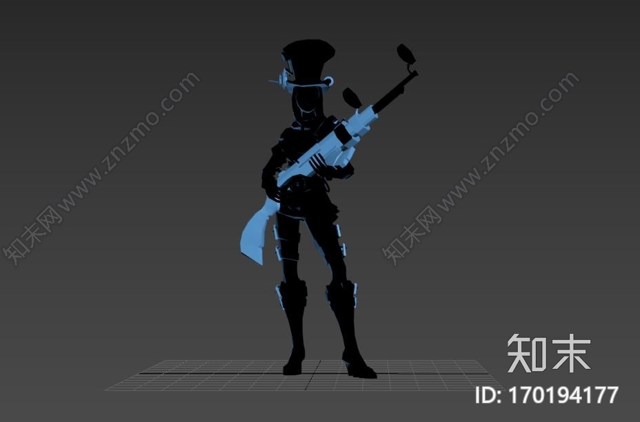 caitlyn_皮城女警709803d打印模型下载【ID:170194177】