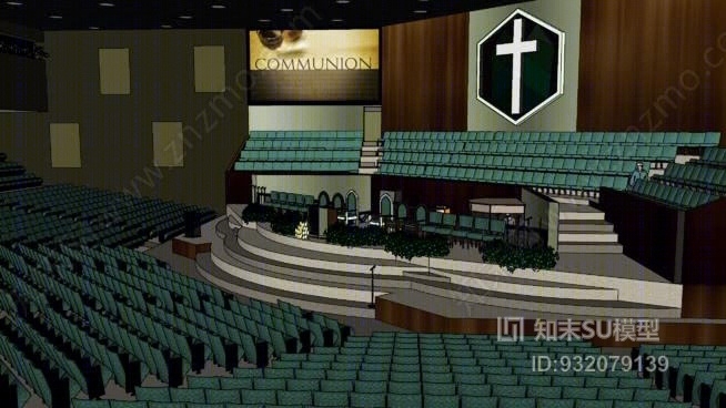 基督教新校区神庙SU模型下载【ID:932079139】