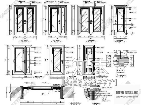 图块/节点豪华雕花木门详图cad施工图下载【ID:832247771】