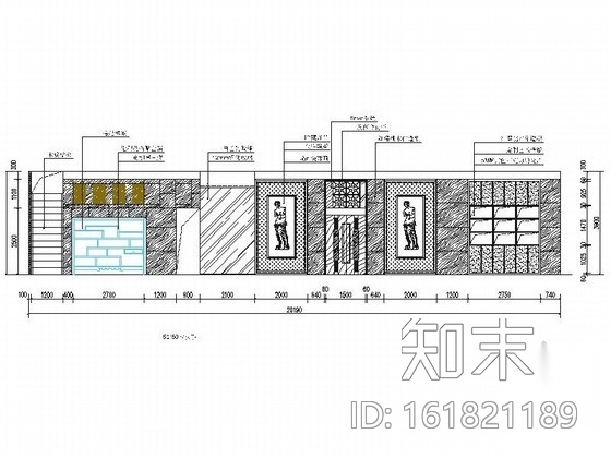 [陕西]高新区豪华新中式风格休闲会所装修施工图（含效果...cad施工图下载【ID:161821189】