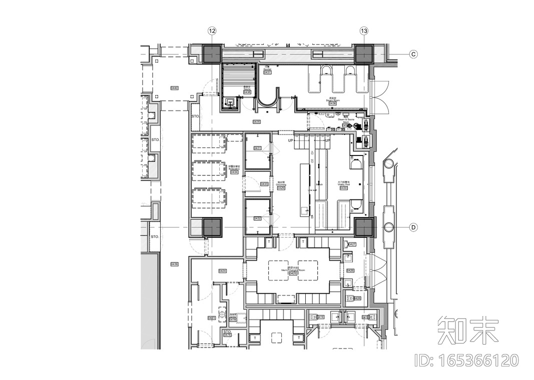 [台湾]Yabu-台北文华东方酒店cad施工图下载【ID:165366120】