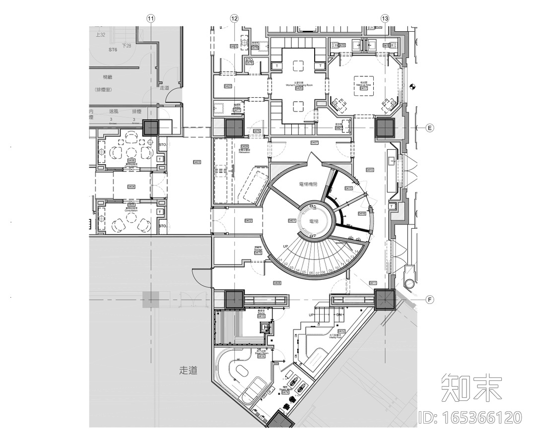 [台湾]Yabu-台北文华东方酒店cad施工图下载【ID:165366120】